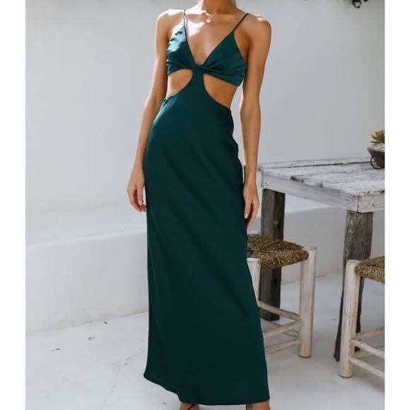 Hello Molly | My Pieces Midi Dress Emerald - Picture 3 of 8